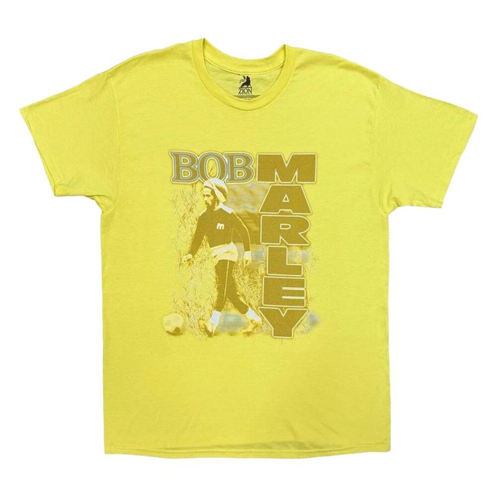 Bob Marley Unisex Adult Football T-Shirt / Yellow